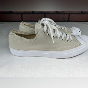 Men’s Converse Jack Purcell Signature Tan colored low quarter sneakers size 10